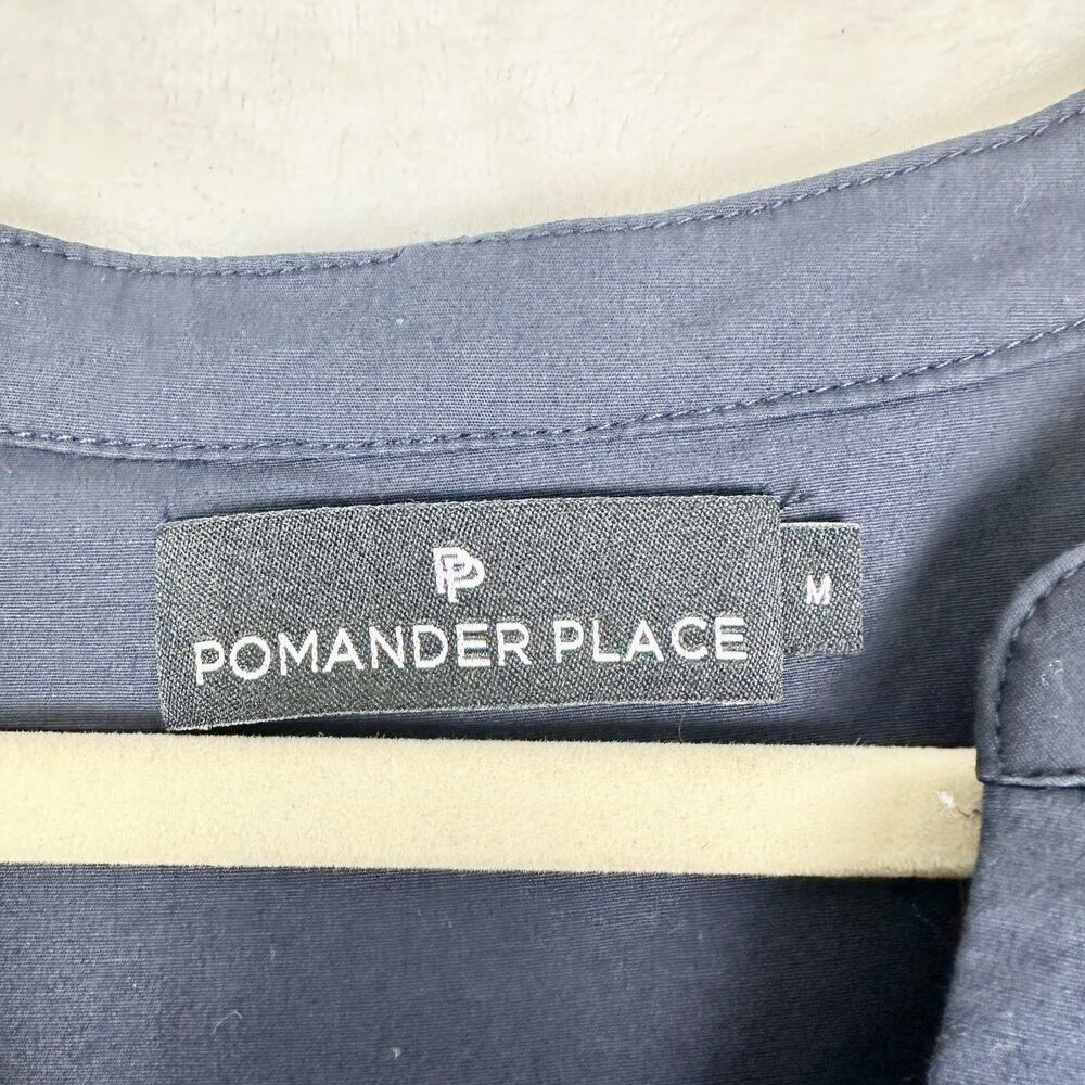 Tuckernuck Pomander Place Kenzo Cotton Poplin Dress Size Medium Navy Blue - Picture 6 of 7